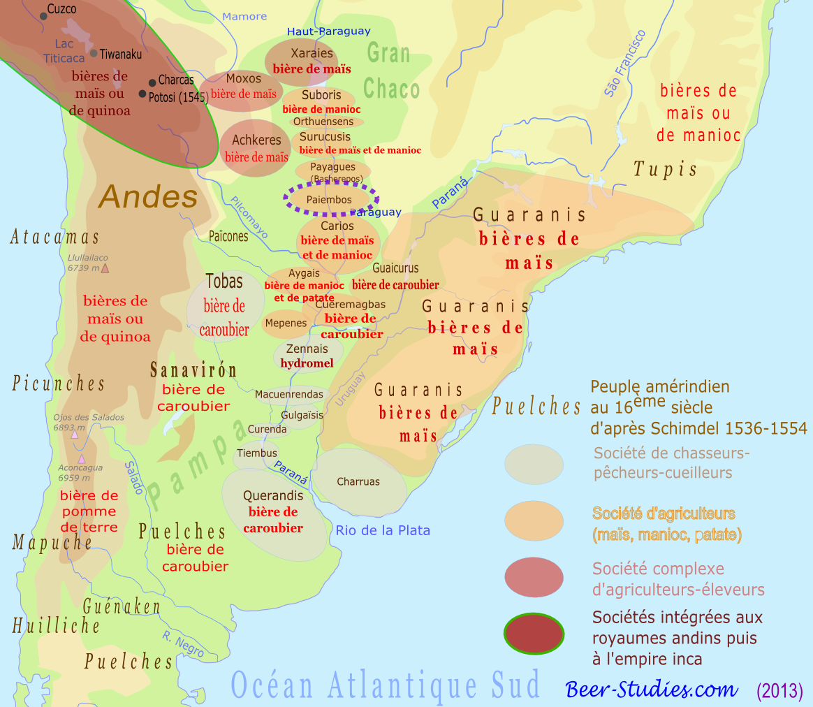 Localisation des amérindiens Paiembos