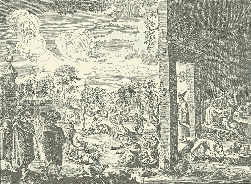 Partie de boisson au 16ème siècle (Olearius)