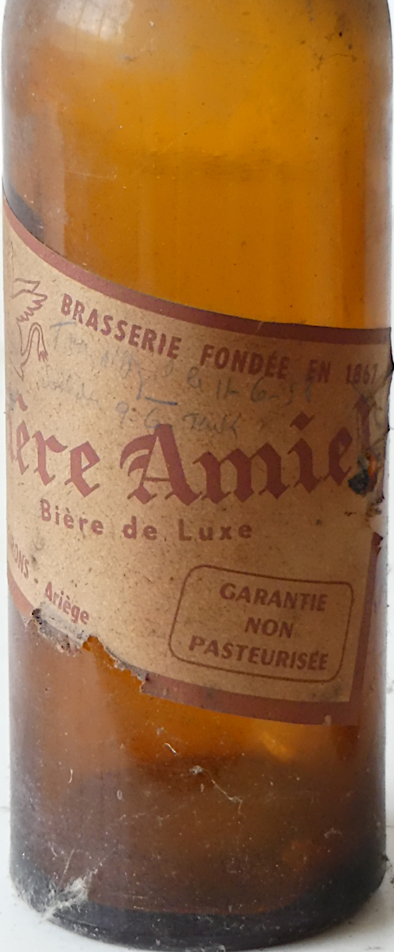 Amiel brewery. A beer bottle for the 'bière de Luxe'