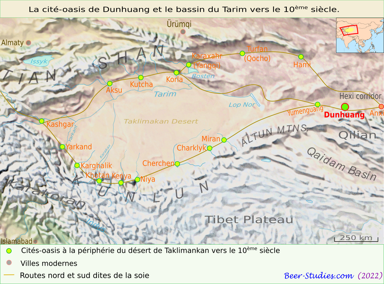 Dunhuang dans le bassin du Tarim au 10ème siècle