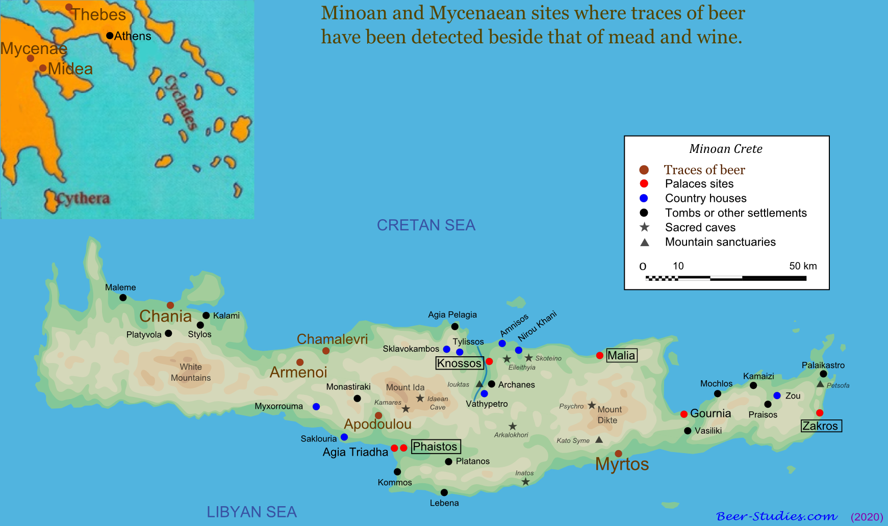 mycenaean empire map